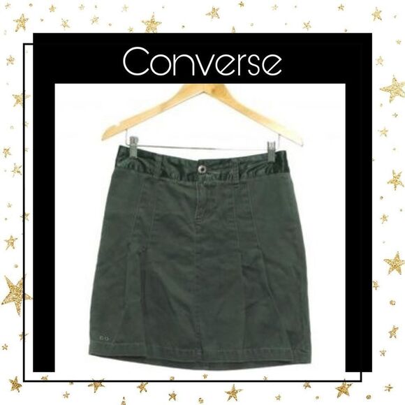 Converse One Star Gray Cotton Skirt Sz. 6 - Picture 1 of 4